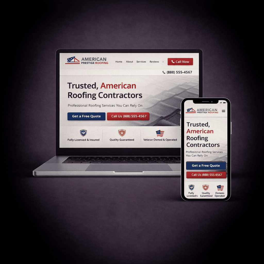 American Prestige Roofing website