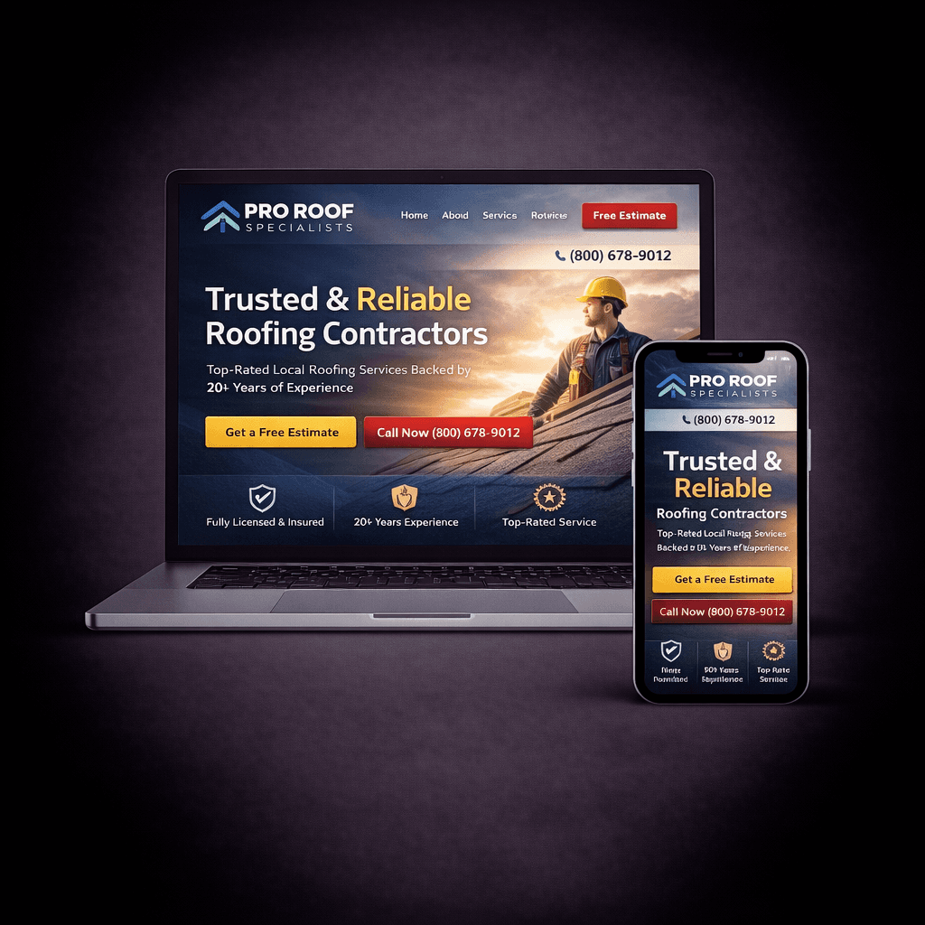 Pro Roof Specialists website